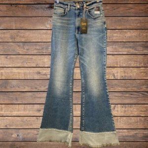 Lee Vintage Mod High Rise Flare Raw Hem Jeans